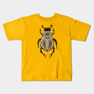 Fun Beetle Abstract Decorative Ink Art Kids T-Shirt